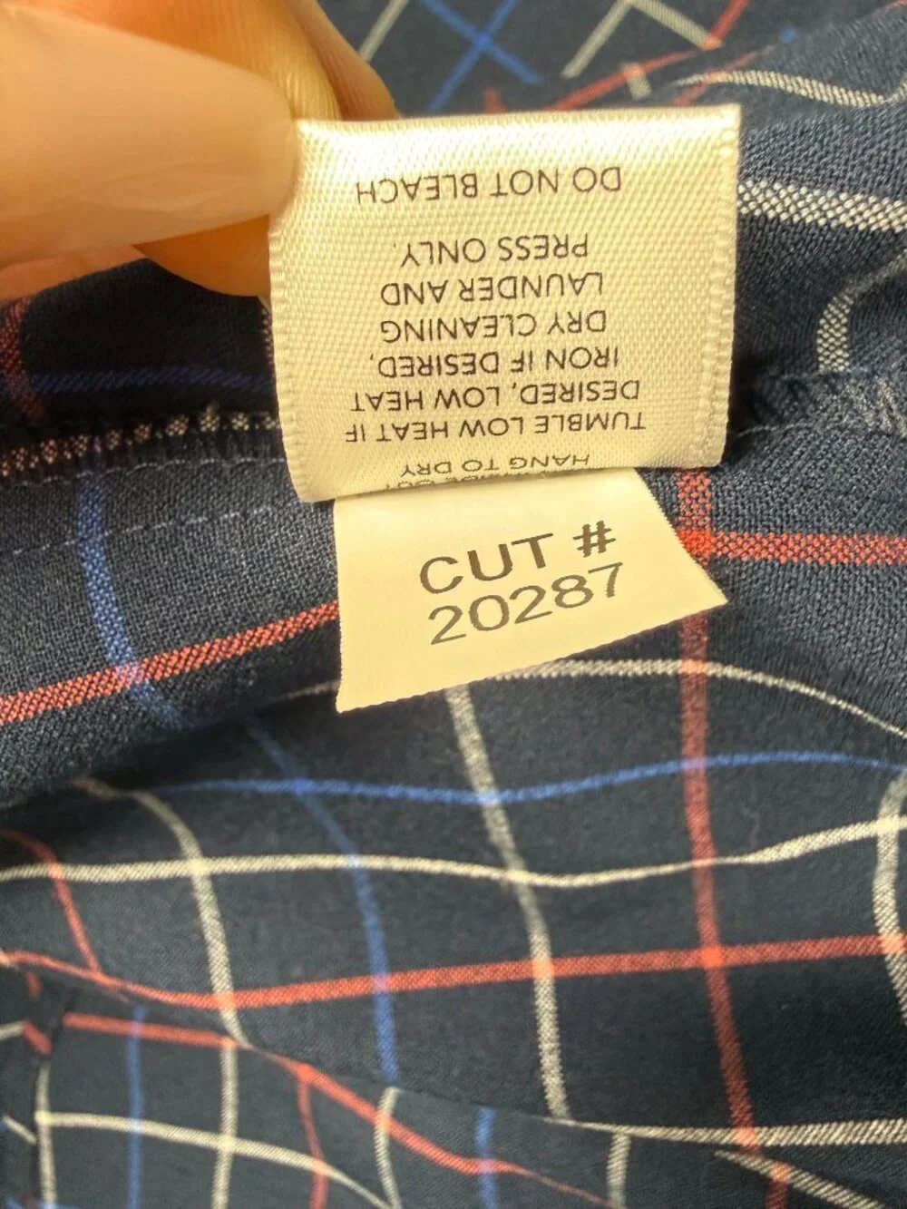 Mizzen + Main Men's Shirt Large Standard Fit Navy Blue Plaid Performance EUC